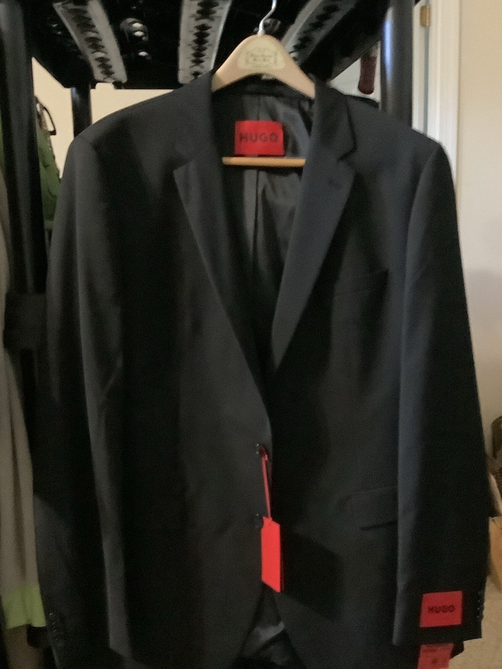 HUGO Black Men's Two-Button Tailored Blazer, classic fit, 44L, new